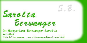 sarolta berwanger business card